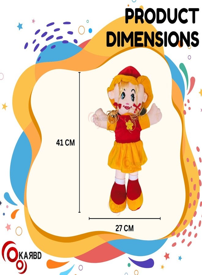 KARBD Rag Doll Super Soft Fabric Textile Cloth Cute Stuffed Girl Doll Washable Huggable Cuddly Plush Toy for Toddlers Babies Kids Girls Children - Image 5